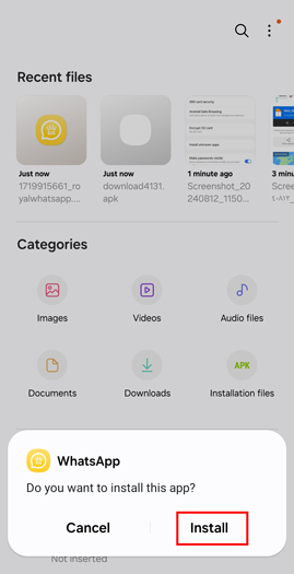 download royal whatsapp